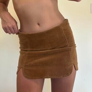 Brandy melville suede mini skirt